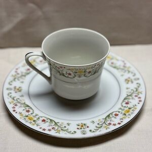 Floral Patterned Cup and Saucer Set